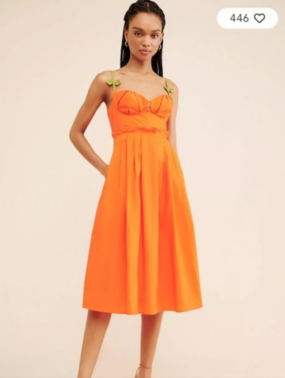 Farm Rio Orange Midi Sundress